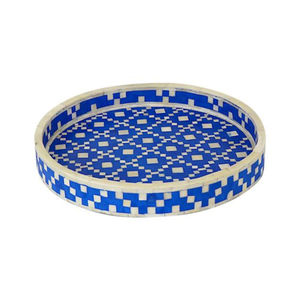 Grand plateau de service en bois de forme ronde dernière conception de mariage décoratif vaisselle de service de nourriture élégant plateau de nourriture inde - Product Image 6