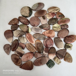 Jaspe impérial certifié 100% naturel, cabochon, taille personnalisée, forme mixte, pierre précieuse en vrac, 8-12g, 3-6mm de hauteur, pour la fabrication de bijoux - Product Image 1