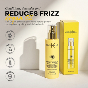 Crème coiffante à l'argan pour boucles, protection thermique naturelle, formule hydratante sans silicone, logo personnalisé, vente en gros, pour des boucles lisses - Product Image 5