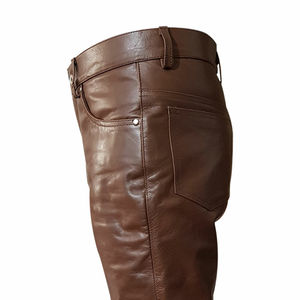Meilleure vente en gros prix meilleur achat hommes pantalons en cuir empilés tenue vêtements de rue mode hommes pantalons en cuir empilés - Product Image 6