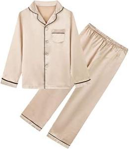 Ensemble de pyjamas en satin de soie de luxe, respirant, à séchage rapide, à fleurs, taille élastique, manches longues, décontracté, pour femmes et couples - Product Image 6