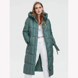 New Arrival High Quality Women's Winter <b>Waterproof</b> Thick Puffer Jacket Hooded Custom Design Full <b>Zipper</b> Breathable Wholesale - Product Image 1