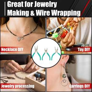 Juego de alicates para microjoyería de acero inoxidable, 3 uds., kit de herramientas para hacer joyas y suministros para elaborar y reparar joyas - Product Image 6