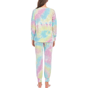 Ropa de mujer de talla grande, conjunto de 2 piezas de alta moda para mujer, conjunto de chándal para correr con tinte de corbata - Product Image 4