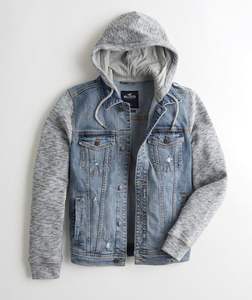 Chaqueta vaquera versátil con capucha para Otoño/Invierno con decoración de botones, ropa de abrigo informal, capas para cualquier ocasión, técnicas lavadas - Product Image 2