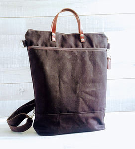 Sac à dos durable en cuir véritable et toile, écologique, léger, pour les voyages en plein air, l'école, la randonnée, le travail, unisexe, grande capacité - Product Image 2