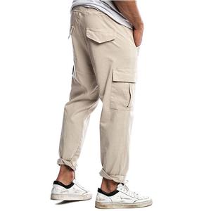 OEM personalizado hombres moda Joggers Pantalones deportivos Casual algodón Cargo gimnasio pantalones de chándal ligero nuevo estilo de pana primavera oscuro - Product Image 4