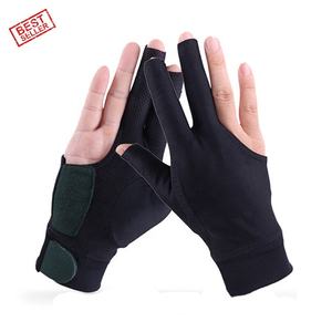 Guantes de billar elásticos izquierdos de tres dedos profesionales Premium con protección de manos estirable para entrenamiento de tiradores - Product Image 3