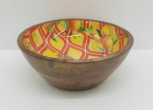 Hot Selling Wooden and Meena Work Kitchenware Bowl Good Quality Round Shape Solid Wood Tabletop <b>Dinnerware</b> Bowl Handmade - Product Image 6