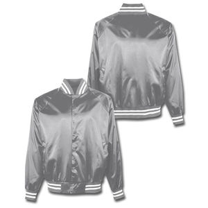 Chaquetas Universitarias de Satén de Poliéster, Chaqueta Universitaria con Letras, Chaqueta Universitaria de Béisbol con Botones, Chaqueta Universitaria de Satén Estándar, Servicio OEM, Logotipo Personalizado - Product Image 4