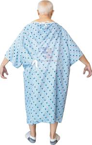 Bata de paciente de hospital de algodón reutilizable - Product Image 4