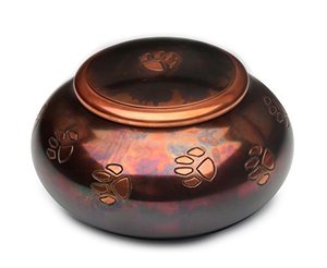 โกศโลหะทองเหลืองสีเงินสำหรับใส่เถ้ากระดูกสำหรับสัตว์เลี้ยงขี้เถ้าของสุนัขและแมวทำมือสลักรูปโกศขนาดกลางสำหรับสัตว์เลี้ยง - Product Image 4