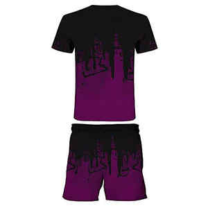Nuevo conjunto de sublimación de 2 piezas para hombre de verano, traje deportivo, camiseta de manga corta y pantalones cortos, traje de gimnasio de alta calidad, conjunto doble para hombre - Product Image 2