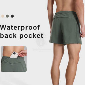 Shorts de sport décontractés pour hommes de qualité supérieure, personnalisables avec votre propre logo, 100% coton, séchage rapide, respirant, taille élastique - Product Image 3