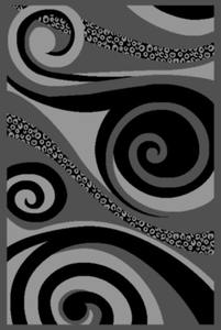 Tapis turc moderne en polypropylène tissé à la machine, haute qualité, jute, résistant aux taches, poils longs, jacquard abstrait, moyen - Product Image 2