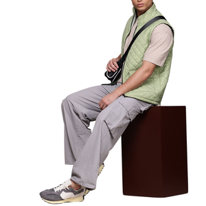 Chaleco acolchado para hombre, novedad de fabricante OEM, chaleco acolchado con cuello levantado impermeable, elegante abrigo transpirable sin mangas - Product Image 6