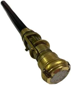 Bastón de madera con mango de telescopio oculto de latón náutico hecho a mano con reloj, lo mejor para artículo de regalo, bastón decorativo para caminar - Product Image 4