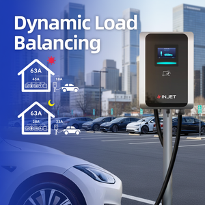 Cargador Eléctrico de Pared INJET 80A 19.2kW Tipo 1 con Control Inteligente SAE J1772 IP65 para Uso Comercial, OCPP1.6, con Aplicación Móvil - Product Image 1