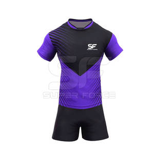 Uniforme de rugby élégant pour les équipes Logo personnalisé et options de conception Uniforme de rugby pour hommes Parfait pour les tournois et les matchs de ligue - Product Image 1