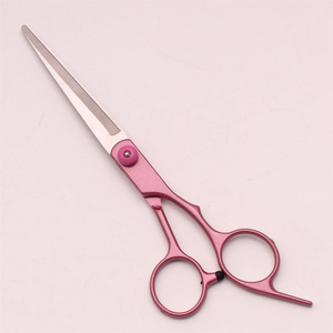Ciseaux de coiffure professionnels Morgans Industries en acier inoxydable 4Cr13 à lame arrondie, manche moyen, pour droitiers, pour effiler - Product Image 4
