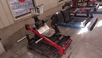 Machine de squat à double poste commerciale pour extensions de hanche à 45 degrés, avec double plateau pour les pieds, entraîneur de fessiers, tube ovale en acier de 2,5 mm