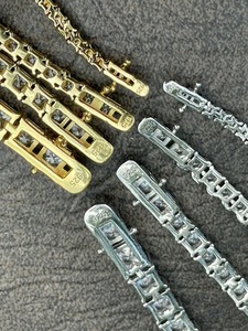 Iced Out ดาวนางฟ้าเงินสแควร์เจ้าหญิงตัด Moissanite เพชรเทนนิสสร้อยคอเครื่องประดับฮิปฮอปเครื่องประดับที่กําหนดเอง - Product Image 4