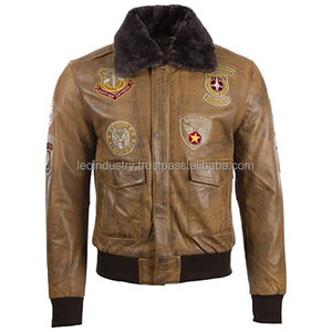 Chaqueta de cuero con cremallera para hombre, chaqueta de piel auténtica con bolsillos laterales, nueva moda - Product Image 1