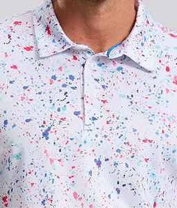 Chemise de golf pour homme à manches courtes, en tricot uni, 100% coton, col boutonné, respirante, idéale pour la salle de sport, la marche en plein air, les sports décontractés - Product Image 5