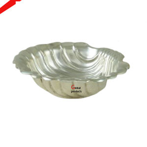 Tazón de servir de aluminio y metal con diseño de hojas decorativas de mesa para restaurante y bar de hotel - Product Image 5