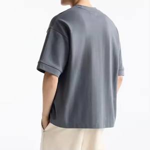 Vente en gros dernier 2025 100% coton tricoté grande taille T-shirt pour hommes personnalisé imprimé propre Logo haute qualité à manches courtes Style décontracté - Product Image 2