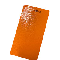 Revêtement en poudre texturé effet froissé polyester orange RAL 2004 2009