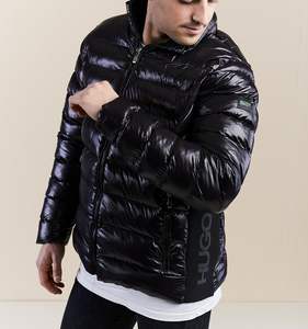 Chaqueta acolchada cortavientos corta de invierno personalizada para hombre, chaqueta acolchada con capucha para hombre - Product Image 4