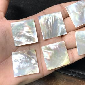 Perle Mère Semi-Précieuse Blanche Naturelle Agate Plate Gemme IGI Certifiée Asscher Cut Fabrication de Bijoux en Vrac Pierre de Cristal Lâche - Product Image 1