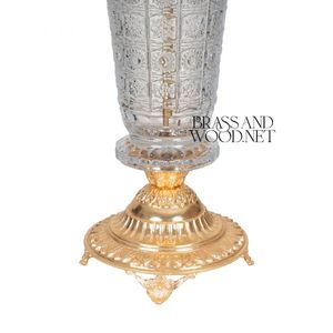 Palace Grandeur Lampe de table de luxe en laiton massif doré - Product Image 4