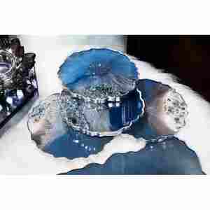 Haute demande à prix raisonnable Sous-verres en feutre faits à la main Fabricant et exportateur de résine en bois de noyer avec qualité d'exportation - Product Image 2