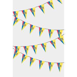 Ekvator Triangular Paper <b>Banner</b> Flag Bunting for New Year and Valentine's Day Wall Decor Event and Party Item - Product Image 1