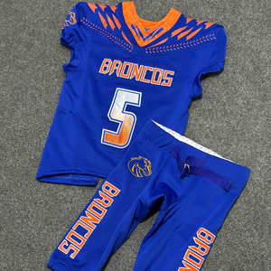 Uniformes de fútbol americano de alta calidad, manga corta, transpirable, transferencia de calor, impreso, personalizado para escuelas y ligas - Product Image 2