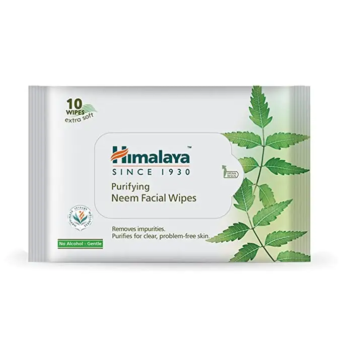 Salviette per il viso purificanti all'himalaya Neem 10 Count e 25 Count per la pulizia del viso e la freschezza per uomini e donne