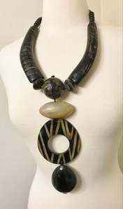 สร้อยคอเขาควายวัวมาใหม่วัฒนธรรมเครื่องประดับกระดูกรูปสัตว์ขัดเงาลูกปัดดีไซน์ธรรมชาติสำหรับผู้หญิงงานแต่งงาน - Product Image 2