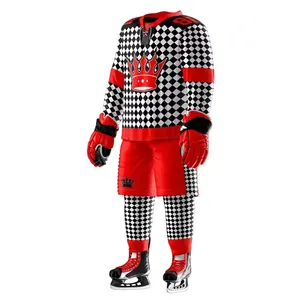 Uniforme de Hockey sobre hielo, jersey profesional personalizado, 100% poliéster, venta directa de fábrica, nuevo diseño - Product Image 1