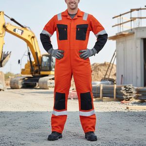 industrial coverall designed with bright color for workplace clothing workwear coverall hi vis style factory staff uniform - Product Image 2