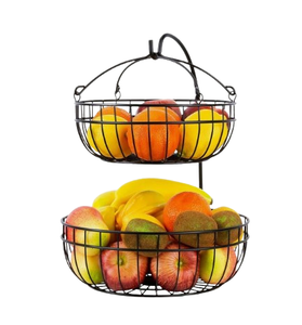 Cesta de fruta de Metal decorativa de estilo clásico, cesta de alambre de aluminio, accesorios de cocina de lujo - Product Image 5