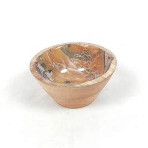 Bol en bois de luxe écologique de qualité supérieure, fait main et poli, personnalisé pour servir des salades, idéal pour les mariages, les fêtes et la cuisine. - Product Image 1