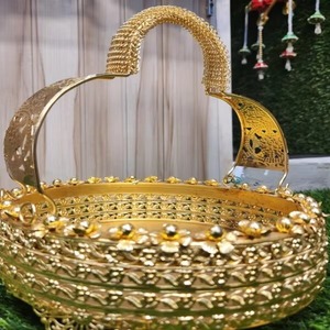 Excellent Workmanship Beautifully Crafted From Indian Exporters Amazing Quality Metal <b>Gift</b> Hamper <b>Basket</b> - Product Image 5
