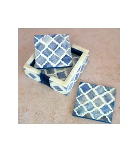 Posavasos de incrustaciones de hueso de forma cuadrada perfectos para el hogar, artículos de hotel, utensilios de cocina y accesorios de vajilla suministros de vajilla de hueso - Product Image 1