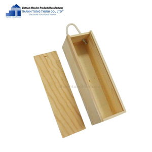 Caja de exhibición rectangular de caja artesanal de madera hecha a mano personalizada superventas para vino hecho en Vietnam - Product Image 5