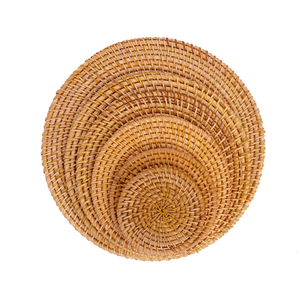 Assiette en bambou tressé à la main, en rotin naturel, style classique écologique pour les cafés et les restaurants au Vietnam - Product Image 4