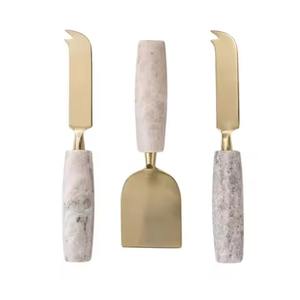 Juego de Queso con Cuchillo y Espátula Ligeros con Mangos Planos de Colores para Uso Diario - Product Image 3