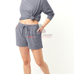 <b>Women's</b> 100% Cotton <b>Shorts</b> Lightweight Stretch Fabric Elasticated High Waist Breathable <b>White</b> Color - Product Image 5