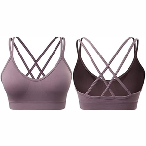 Suministro de fábrica Sujetador deportivo ligero y cómodo para mujer Diseño personalizado Sujetador de compresión de Yoga de talla grande Posición del logotipo frontal - Product Image 4